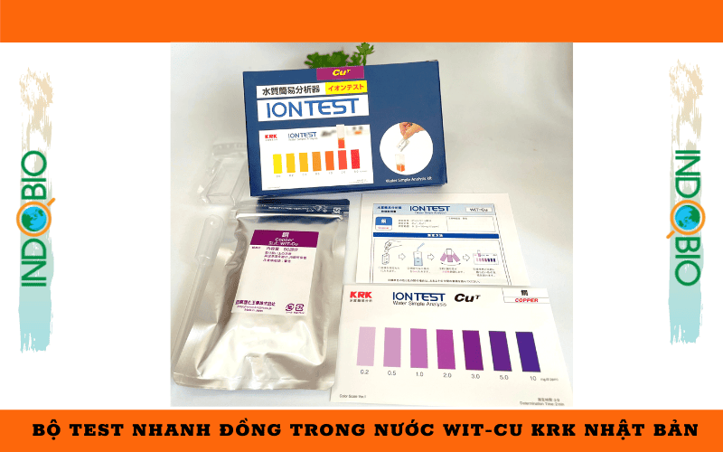Bộ test nhanh đồng WIT-CU KRK Nhật Bản - Kiểm tran nhanh kim loại đồng trong nước và nước thải 0-10 ppm
